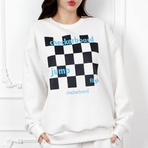 순이들 여성 체커보드 기모 조거 트레이닝 세트