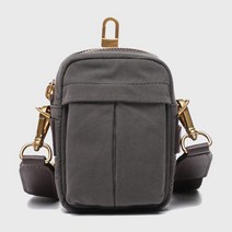 BENOVERO [23SS] 왁스캔버스 벨트백 grey, 000