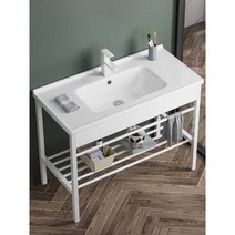 소형 세면대 하부장 철제 미니 화장실 욕실 세안대, (61X40) 브라켓 대야+액세서리 풀세트