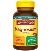 Nature Made 마그네슘 250mg 100개 트윈 팩 USA 미국, 200 Count (Pack of 1)