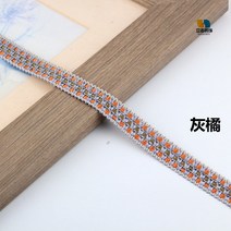 레이스 인테리어 레이어드 커튼 소파 쿠션 보조재 마크라메, T09-그레이오렌지 색1롤(한권 11.5미터)