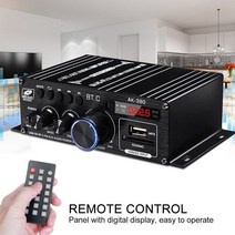 AK380 12V Hifi 파워 앰프 스테레오 홈 자동차 베이스 오디오 스피커 클래스 D 사운드