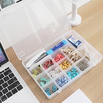 투명수납함 다용도 소품정리함 플라스틱커버 사무용품 찌낚시 채비보관함, 상품선택, 15칸