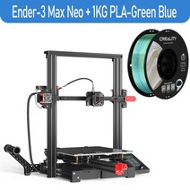 3D 프린터CREALITY Ender-3 Max Neo 업그레이드 3D 프린터 듀얼 Z 축 CR-Touch 자동 레벨링 대형 인쇄 크기, 10 Add PLA Green Blue
