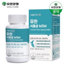 유한양행 유한 식물성 MSM 식이유황 관절 연골 (2개월분) 240정, 1박스