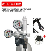 수족관 DIY CO2 레귤레이터 솔레노이드 밸브 버블 카운터 제어 시스템 감압 이산화탄소 장비, 06 w01-14-110v_01 W21.8