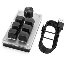 매크로키보드 맞춤형 키 노브 프로그래밍 가능 핫스, 없음, 없음, 체코+Black Wireless