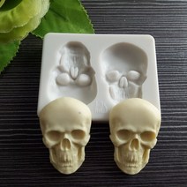 모양틀 2019자체디자인 입체 두꺼운 월병 몰드 해바라기 가정용 베이킹 3d 해골 머리 해골 실리콘 diy 초콜릿 사탕 금형 파티 케이크 장식 금형 과자 장식 도구, 회색