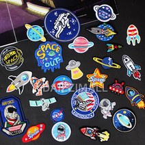 다이찌몰 우주여행 와펜 자수 패치 열접착, 040번 고양이 행성, 1개