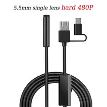 배관탐지기 산업용 내시경 카메라 55 더블 렌즈 안드로이드 전화 차 산업 검사 방수 68 2, 04 hard 480p 1lens_02 2m