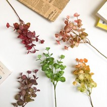 유칼립투스 조화 5color - 꽃 인테리어 미니 꽃다발 부케 부쉬 센터피스 꽃꽂이재료, 옐로우