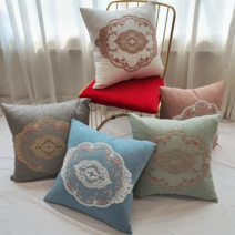 [신혼일기] 50x50 로맨틱 플라워 구름 쿠션 [5color], 50cm*50cm, 화이트