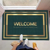 웰컴 WELCOME 매트 입구 발판 현관 업소용 입구 러그 어서오세요 발매트, 횡판(멜로그린) + 60x120cm(가로판)