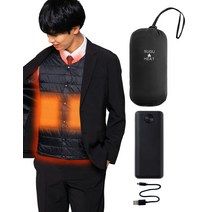 [Amazon 한정 브랜드] 전열 베스트 맨즈 고성능 히터 베스트 PSE 승인 10000mAh 얇은 히터 시트 가열 베스트 국내 메이커 3 단계 온도 조정 소형 포켓터블 전열 웨어 경량 환세척 오토바이 골프 아웃도어 작업 낚시 방한 대책(베스트히터 M)