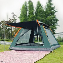 STARRY 캠핑 원터치텐트 자외선 차단 방수 텐트4~5인용, 기초 버전(215cmx215cm)