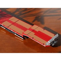 1:32 스케일 8x4 헤비 듀티 플랫 베드 건설 운송 트럭 트랙터 액세서리 합금 차량 모델 다이캐스트 장난, 05 Only Flat R, 한개옵션1