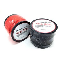 캠프웨이 반사 스트링줄 캠핑로프 4mm 50m, 레드