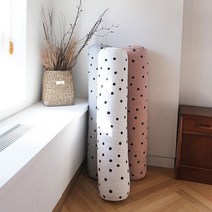 도트 바디필로우 원형 롱쿠션 솜포함, 화이트