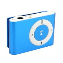 블루투스 MP3 레트로 감성 1pc 휴대용 금속 미니 클립 유선 mp3 플레이어 스포츠 디지털 음악 지원 tfcard usb 2.0 3.5mm 헤드폰 잭 플러그 앤 플레이, 푸른