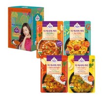티아시아키친 치킨 마크니 커리 170g   게살 푸팟퐁 커리 170g   비프 마살라 커리 170g   스파이시 비프 마살라 커리 170g 세트, 1세트