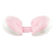 임산부 바디필로우 임신 베개 사이드 슬리퍼 지원 출산 배꼽 지원 조정 가능한 허리 지원 쿠션, 분홍색과 흰색