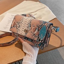 도오빠 테른므 여성 가죽 숄더백 파이톤 크로스백 핸드백 뱀피 레더 스퀘어 미니 사게절 여자 가방