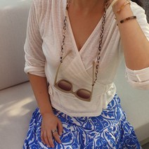 고급 셀룰로이드 아세테이트 호피 체인 선글라스줄 마스크 스트랩 안경줄 목걸이