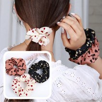 하트 스크런치 무매듭 곱창머리끈 짱짱한헤어밴드 끈 만두핀 핀정리대 반다나헤어밴드 머리 당고 방울