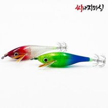 에프칸 뉴 크리스탈 레이져 틴셀 에기 수평 쭈꾸미 갑오징어 문어 야광 에기, 뉴 크리스탈 레이져 틴셀에기 02레인보우(1개)