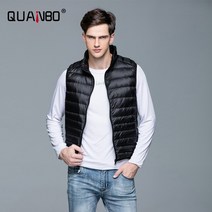 남자패딩조끼 축구 단체 패딩조끼 QUANBO 의 경량 방수 Packable Puffer