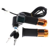2pcs/1pair 범용 전기 자전거 스로틀 LCD 디스플레이 표시기 가스 핸들 12-99V E motocycle 부품, 01 GD, 한개옵션1