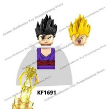 KT1007 KT1009 KT1011 KT1020 KF6142 드래곤볼 Z 손오공 베지터 트렁크 쿠리린 미니 액션 장난감 피규어 어린이 조립 인형 선물, 다크 오렌지