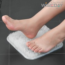 와이즈데이 발 마사지 각질 제거 발브러쉬 풋브러쉬 [화이트 투명], 1개