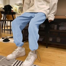 Privathinker 남자 캐주얼 넥타이 다리 스트레이트 바지 여성 코듀로이 솔리드 컬러 오버 사이즈 바지 남자 따뜻한 한국 streetwear 바지