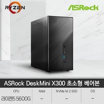 ASRock DeskMini X300 AMD 5600G 120W 베어본 초소형 PC WIN10 옵션 사무용 산업용 가정용, 5600G 베어본(메모리/저장장치 미포함), WIN10 PRO, WiFi KIT