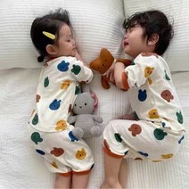성원쇼핑 귀여운 남아 여아 곰돌이 7부 내의 세트