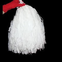 파티로 500수(1쌍) 치어리딩 응원 종이수술 종이 응원수술 치어리딩팜 붐비나, 화이트