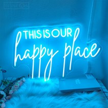 아크릴무드등 네온 사인 LED 램프 웨딩 파티 룸 장식 벽 미적 바 게임 행복한 장소, 13.Green 50cm - AU