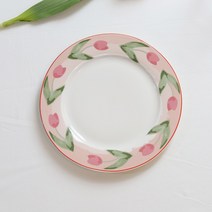 빈티지 시리얼볼 튤립 쓰임 떡볶이 파스타 홈카페 디저트그릇 분식집 그릇 빈티지코렐, 수채분 튤립 식판 예약판매 8인치/평판