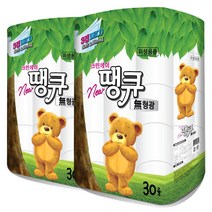 땡큐 무형광 NEW땡큐 3겹 데코 화장지 (30롤 x 2P) 휴지, 1개