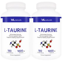[미국번개배송] 착한명품 마이라이프 내추럴스 엘 타우린 1000mg 180정 2병