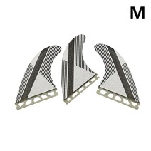 새로운 서핑 보드 지느러미 3PCS upsurf에 대 한 설정 단일 탭 핀 M 크기 유리 섬유 벌집 뜨거운 판매 서핑, 하얀