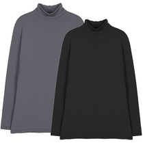 2개 베이직웜 여성 부드러운 기모 반목 티셔츠