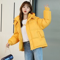 여성 웰론 후드집업 루즈핏 숏 패딩 점퍼 2R240