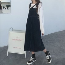 체인지쉬 (change she) 여성 데일리 멜빵 데님 원피스
