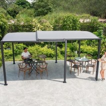 파고라 DIY 기본 철재 셀프시공 펜션 테라스 캠핑장 정원 카페 캐노피 옥상 간이 차고 주차장, 2.9 2.95m 바퀴 없음