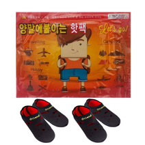 씨에카 80개 발 핫팩 양말에 붙이는 6시간 핫팩 + 보온덧신 2개 세트, XL덧신(2개)+ 발핫팩 80개