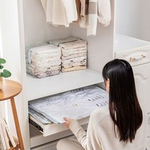 옷정리팩 롱패딩 이불 의류 진공 8초 압축팩 중 옷 압축팩 진공 비닐 이불 겨울 옷보관 옷정리 패딩, 본상품선택, 1개, 1개