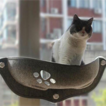 강력 8cm흡착판 고양이 창문부착 해먹, 그레이