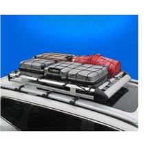 루프 캐리어 바스켓 짐받이 SUV 경차 장착 랙 차박, 더블 레이어 1x1.3m+D 크로스바 메쉬로프